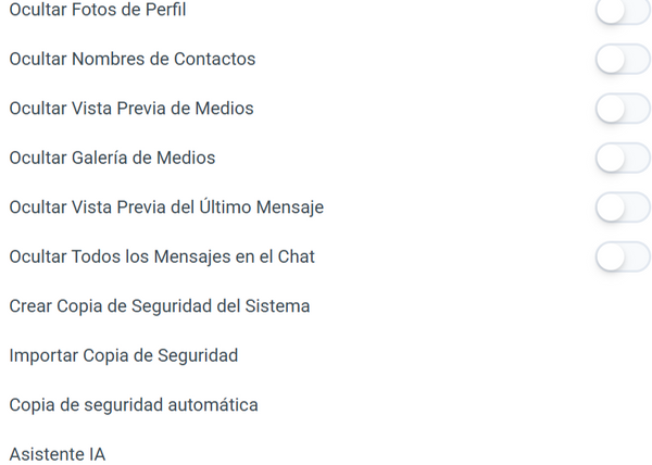 Configuración de privacidad