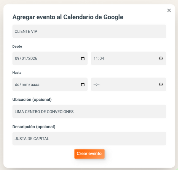 Programación de reuniones