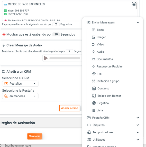 Respuesta del chatbot