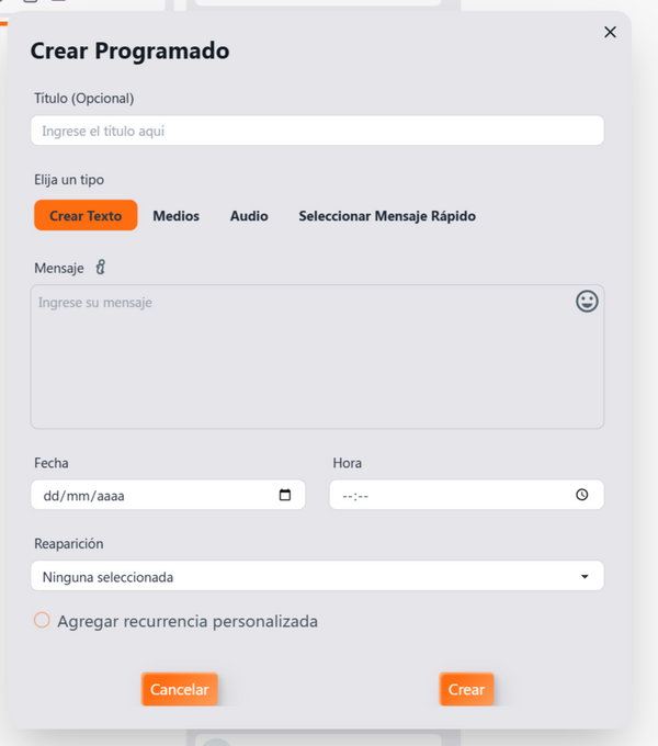 Notificación de programación